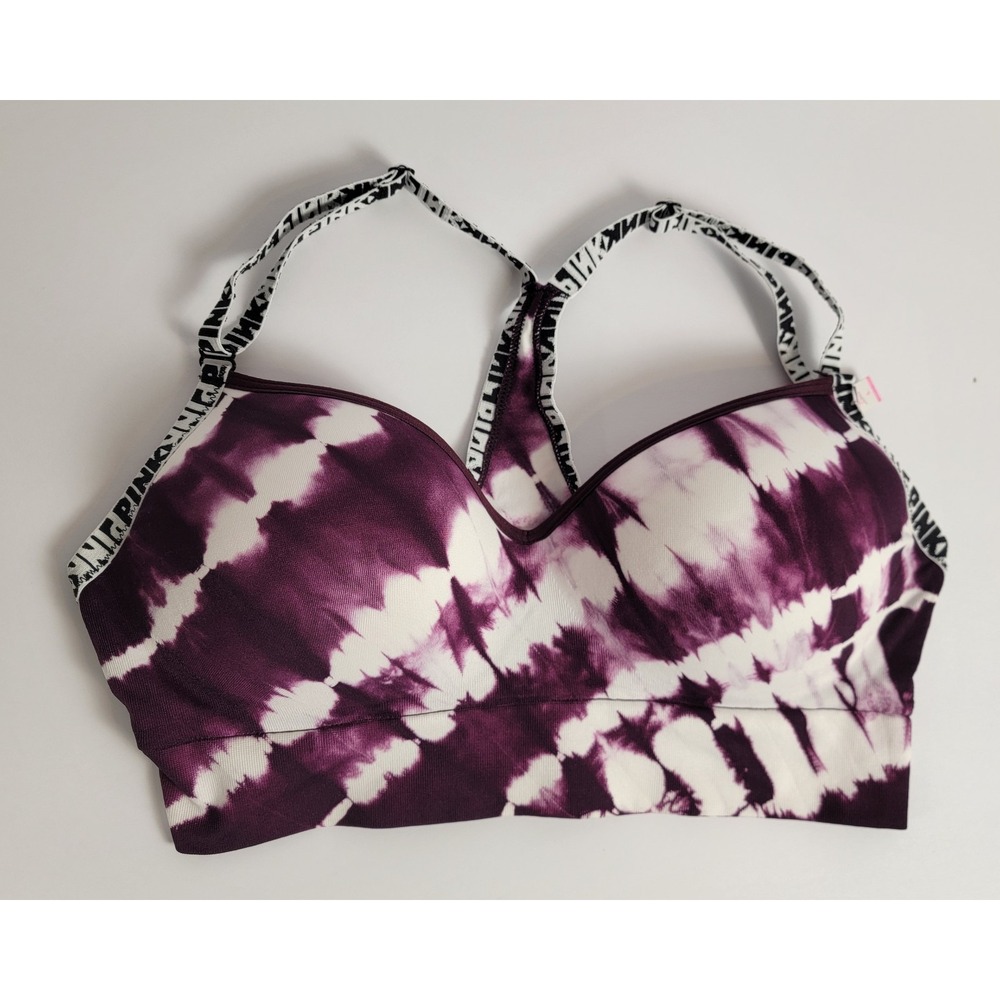 Victoria's Secret Purple & White Tie-Dye Sports Bra